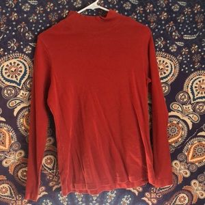 Burnt orange mock turtle neck